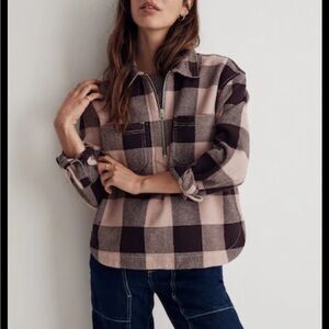 Madewell The waffle  Half-Zip Popover Shirt